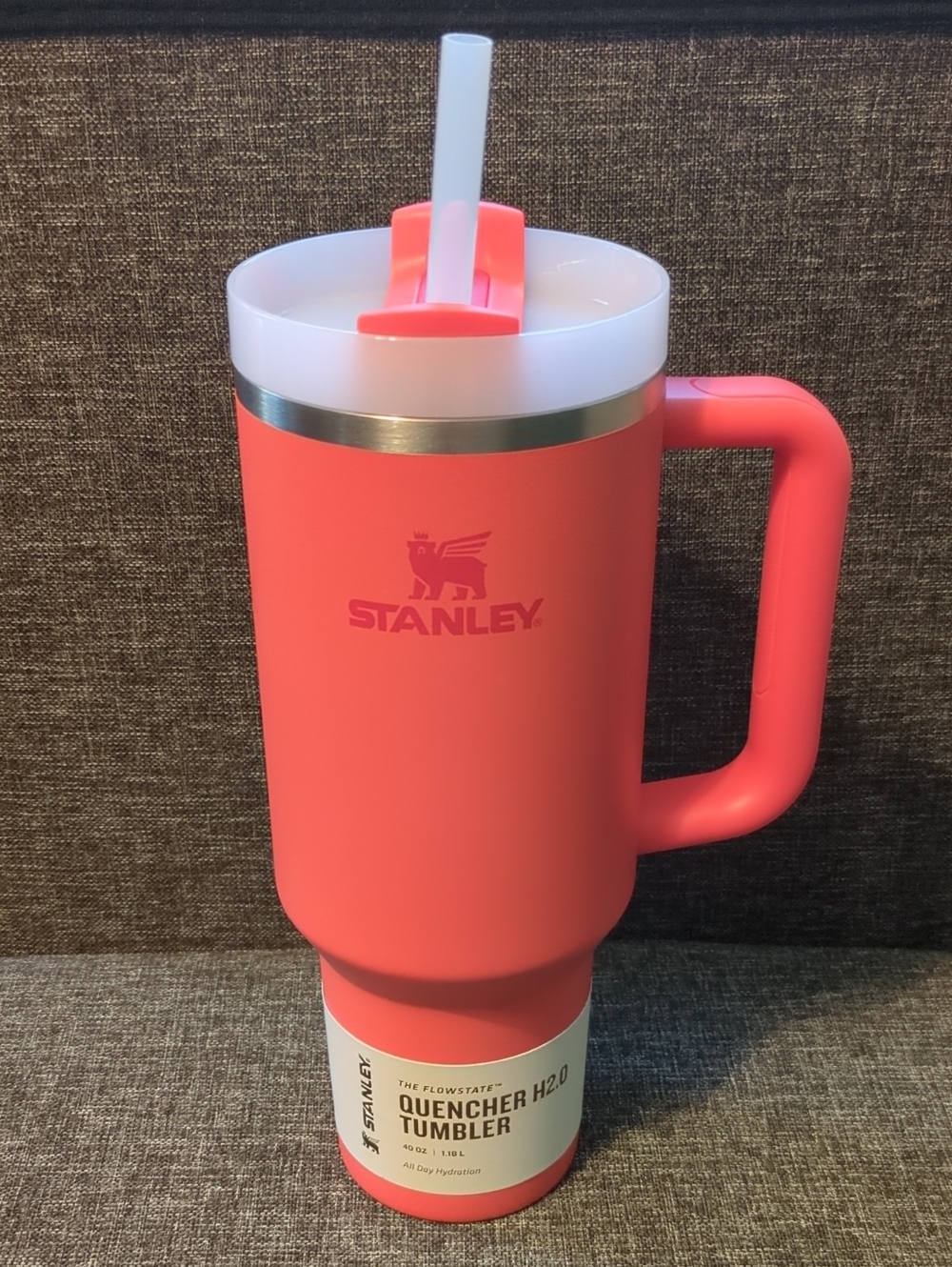 Stanley Coral-Style Insulated Tumbler with Handle and Straw